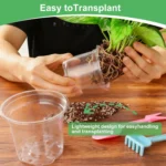 45 Pack Clear Plastic Plant Pots with Drainage Holes, 7/8/10 Inch Sizes for Indoor & Outdoor Gardening - Image 5