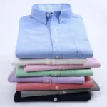 Men's new short sleeve thin shirt Oxford woven shirt breathable business leisure free ironing spring and summer slim fit