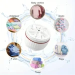 Portable Washing Machine, Automatic Turbine Compact Washer for Underwear Socks, Travel Home Dorm