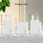 120W Fast Charger 5 Ports USB C PD Charger Quick Charge 3.0