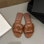 Luxury Designer Women's Flat Slippers Woven Comfortable Women's Shoes Casual Bottom Slippers 2025 New Summer Sandalias Mujer - Image 13