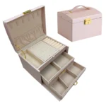 1PC, lock arch three-layer jewelry box, suitable for all kinds of jewelry storage