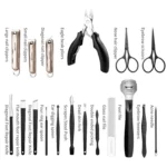 18PCS Nail Clipper Manicure Set Stainless Nail Cutter Pedicure Scissor Cuticle Nipper Nail Tool Personal Care Nail Grooming Tool