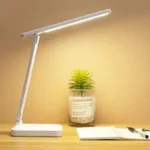 LED Desk Lamp USB Dimmable Touch Foldable Table Lamp with Calendar Temperature Clock Night Light for Study Reading Lamp - Image 9
