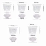 5Pcs Transparent Orchid Pot 4/5/6/7inch Planter Pot with Holes and Saucers Breathable Flower Plant Pot for Nursery