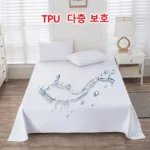KDJEIKZ  Waterproof Matted Oversized Bed Sheet Incontinence Prevention Urinary Pad Bedspread Cover Dustproof Washable No Pillow