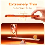 Fashion Orange Magnetic Clear Case For iPhone Air 17 16 15 14 13 12 11 Pro Max Plus Wireless Charge Plating Soft Business Cover - Image 6