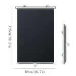 1pcs Cordless Retractable Roller Shades Black Home Office Windows Sunshade Thermal blinds without drilling blackout curtain - Image 12