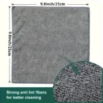 50/20/10 pieces microfiber cleaning cloth grey - 12.5"x12.5" high efficiency type -1200 times wash, super absorbent no trace mir - Image 2