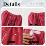 2pcs wearable Bath Towel Set, Including 1 Dry Hair Cap and 1 Bath Skirt,  Soft and Absorbent, A Great  Match for The Bathroom - Image 6