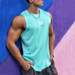 2025 newest Summer Gym Vest High Quality mesh Shirt Sleeveless T-shirts Men Tank Tops running Fitness Sports Vest men Clothing - Image 6
