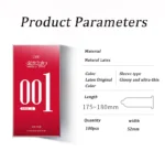 Hyaluronic Acid Condoms 52mm 100/50pcs Men Couples Glossy Ultra Thin
