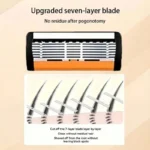 Classic Men's Razor 72 Ultra Sharp Blades Durable Progressive Design Safe Smooth Painless Shaving 2Non Slip Handles Holiday Gift - Image 4