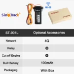4G Mini Tracker  ST-901L Waterproof Builtin Battery GPS for Car vehicle gps device motorcycle with online tracking software - Image 8