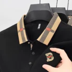 Luxury brand logo short sleeved polo shirt for men's summer new high-end silk cotton breathable casual fashion T-shirt clothing - Image 2