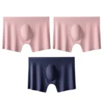 3Pcs/Lot Men's Summer Ultra-thin Boxers Briefs Ice Silk Seamless Underwear Sexy Lingerie Underpants Shorts Breathable Panties - Image 8