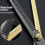 6 Inch Barber Scissors Kit Hair Cutting Scissors Barber Accessories Professional Tail Comb Cape Set - Image 4