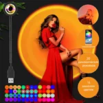 Tuya Smart Sunset Lamp USB Projector LED Night light with Remote Bluetooth App Control Atmosphere Mood Light for Photography - Image 7