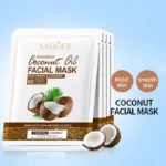 5pcs SADOER Coconut Face Mask Facial skincare Moisturizing Firming Hydrating Nourishing Facial Masks Face Skin Care Products - Image 5
