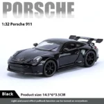 1:32 Porsche 911 GT3 Supercar Alloy Metal Diecast Model Car Sound And Light Children's Toys Birthday Gift For Kids Mini GT Boys - Image 10