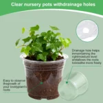 45 Pack Clear Plastic Plant Pots with Drainage Holes, 7/8/10 Inch Sizes for Indoor & Outdoor Gardening - Image 4