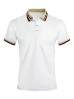 Men Summer Solid Casual Office Breathable Cotton Polo Shirt Fashion Brand Male Business High Quality Striped Short Sleeve Top - Image 7