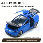 1:36 High Simulation Car Model for Tesla Alloy Car Model Diecasts Toy Vehicles Toy Cars Boy Toys Pull Back Kid Gifts