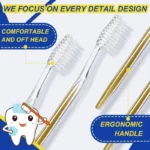 100 Individually Packaged Disposable Travel Toothbrushes, Soft Hair Toiletries for Adults, Camping, Hotel Guests [Gold] - Image 5