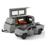 1:32 Tesla Cybertruck Pickup Trailer Alloy Car Model Diecast Metal Toy Off-road Vehicle Truck Model Sound & Light Kids Gifts
