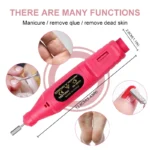 Nail Gel Polish Kit with Nail Drill and UV Light for Beginner Whole Nails Set Professional Manicure Salon & Home Art Tools Kit - Image 4