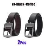 New in Luxury Leather Men's Belt Fashion Metal Alloy Pin Buckle Adult Casual Business Waist Strap for Jeans - Image 7