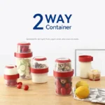 Portable Double-layer Sealed Storage Cup, Fruit Snacks, Mother and Baby Food Storage Cup, Outdoor Fat Reducing Salad Cup - Image 6