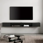 70 70-Inch Floating TV Stand, Entertainment Center Wall Mount or 75-Inch TV, Media Shelf, Under-TV Storage for Living Room