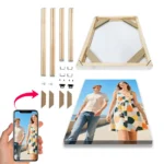 1 Pc Customized Photo Canvas with DIY Wood Frame Or Frameless Poster Personalized Gift for Lovers Customizable Home Decor