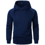 Autumn winter men's solid color hooded - Image 7