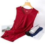 Men's Ice Silk Mesh Tank Tops Man Gym Stringer Transparent Bodybuilding Sleeveless Shirt Fitness Vest Male Muscle Singlets L-5XL - Image 5
