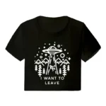 Casual Crop Tops 2000s Y2k Print Women Tee Shirt Harajuku