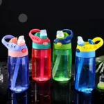 480ML Kids Water Cup Creative Safe Baby Feeding Cups with Straws Leakproof Water Bottles Outdoor Portable Children’s Cups
