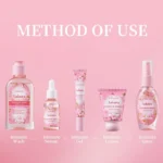 Sakura Women's Intimate Care 5-Piece Set, Product Includes: Private Area Cleansing Liquid, Essence, Gel, Lotion, Spray, Gentle Cleansing, Balances the Environment, Long-Lasting Freshness, and a More Firm and Smooth Light Beige Color Suitable for All Skin Types. Women's Gifts, Intimate Health, Femini - Image 4