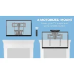 Electric TV Wall Mount with Remote Control, 77 lbs Capacity, Height & Swivel Adjustment, VESA 600x400 - Image 2
