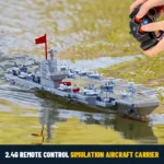 JJRC S19 RC Aircraft 2.4G Remote Control Battleship Boat RC Boat Auto Water Sensor Carrier Boat Toys Gift for Kids Boys - Image 4