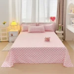 Washed Cotton Bed Fat Sheet Flower Series Printed Double Top King Sheets for Girls Boys Kids Single Queen King Size Bed Linen - Image 9