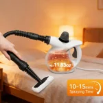 Handheld Steam Cleaner Portable 1050W 3.0 Bar 239°F 15 Mins Continuous Steam for Car Interior Upholstery Cleaning Home Appliance
