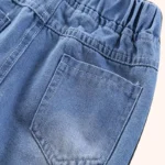 Children Jeans  Boys Cotton Print Splice Stretch Denim Pants Korean Teenage Trousers Wear Kids ClothingDenimRipped Spring Autum - Image 5