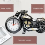Motorcycle Shape Alarm Clock for Kids – Fun Bedside Wake Up Clock, Loud Ringing for Heavy Sleepers, Cool Desk Decor for Boys