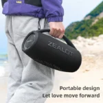 Zealot-S97 80W high power bluetooth speaker portable RGB colorful light waterproof wireless subwoofer 360 stereo surround TWS FM - Image 4