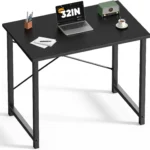 32 Inch Modern Simple Style Wood Black Computer Desk for Home Office Study Writing Work Table