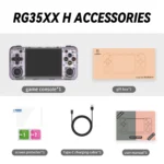ANBERNIC RG35XX H Handheld Game Console 3.5”IPS Screen HDMI Output Linux System RG35XXH Retro Video Simulator Console Kids Gift