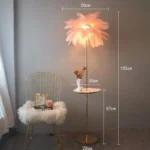 Modern Nordic Ostrich Feather Floor Lamp, Living Room, Dining Bedroom, Study Desk Interior Decoration LED Lighting - Image 11