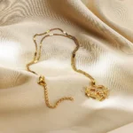 Heart Initial Letter Necklaces For Women Gold Color Stainless Steel Chain A-Z Alphabet Pendant Necklace Birthday Jewelry Gift